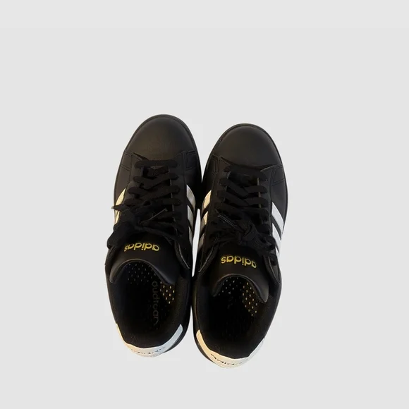 Adidas Classic Black Sneakers with White Stripes - Picture 2 of 3